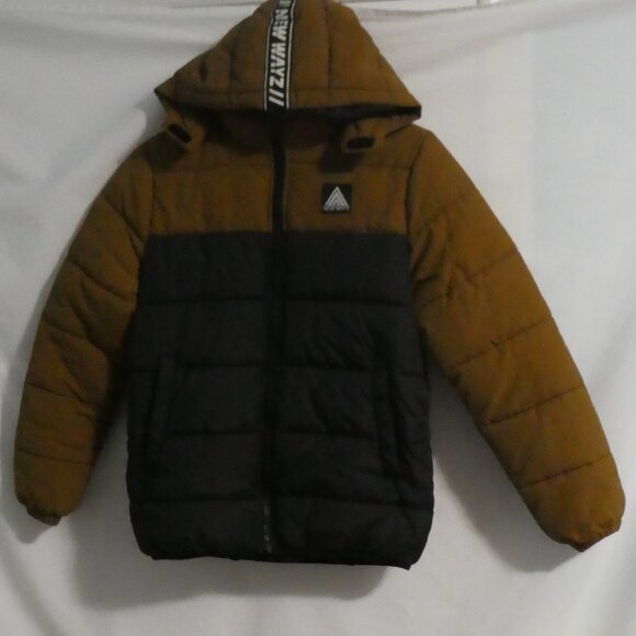 H&M NEW WAYZ | 11-12 years US 14 | Black and Brown Hooded Puffer Jacket - Picture 1 of 16